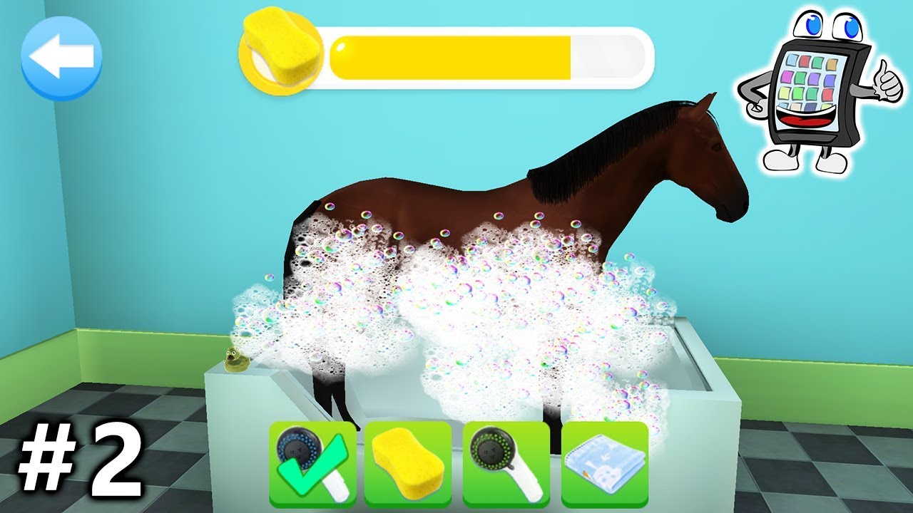 PFERDEHEIM #2 App| PFERD IN DER BADEWANNE?! Gibts hier auch Menschen?| Spiel mit mir Horse Home