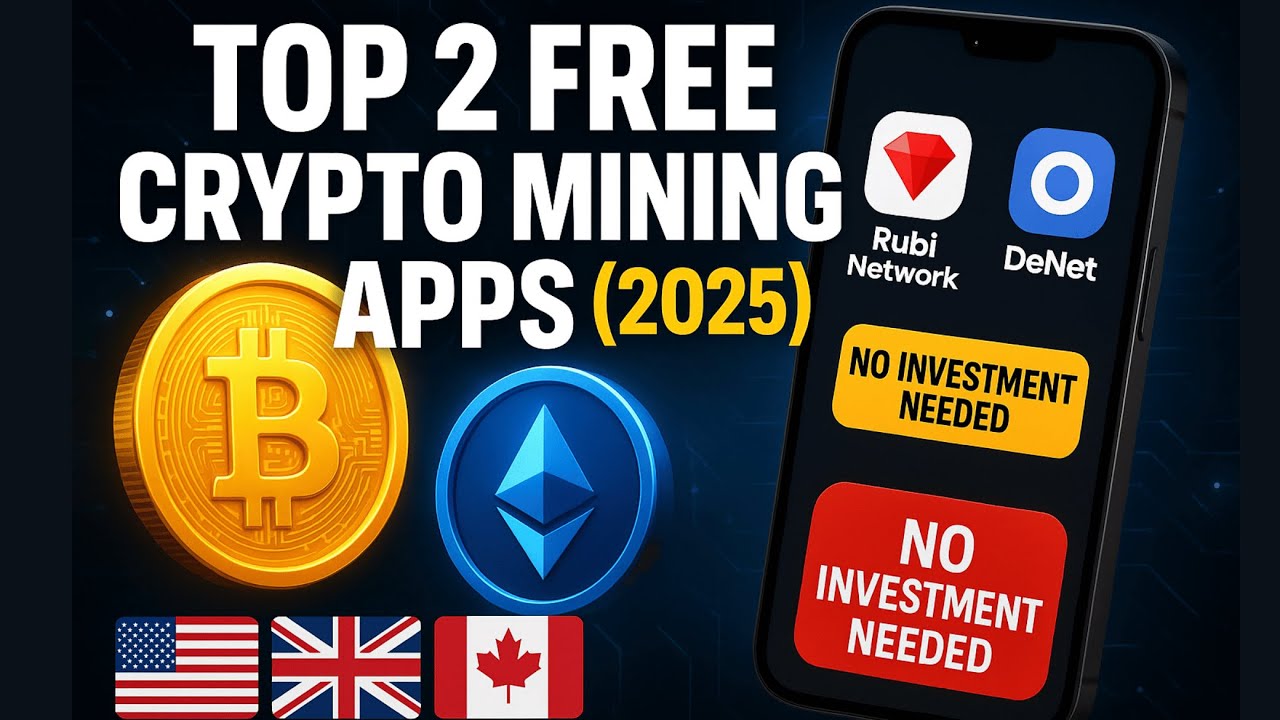Top 2 Free Crypto Mining Apps in 2025 (No Investment)
