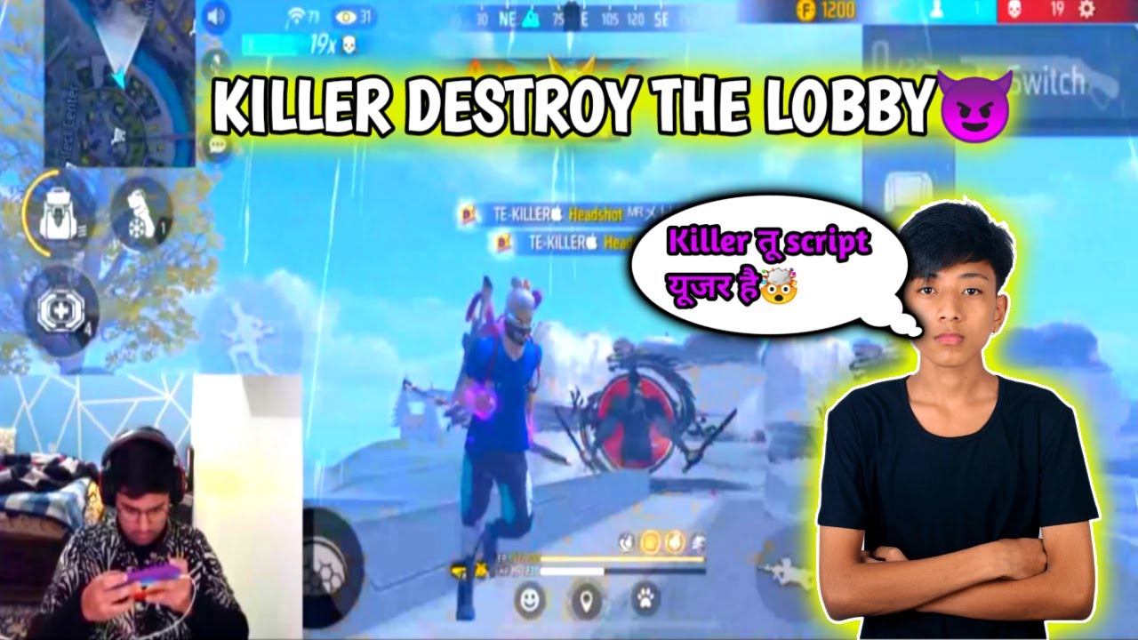 KILLER FF DISTROY THE LOBBY🥵| KILLER FF 1 VS 19 CLUTCH | OG KILLER | KILLER FF |