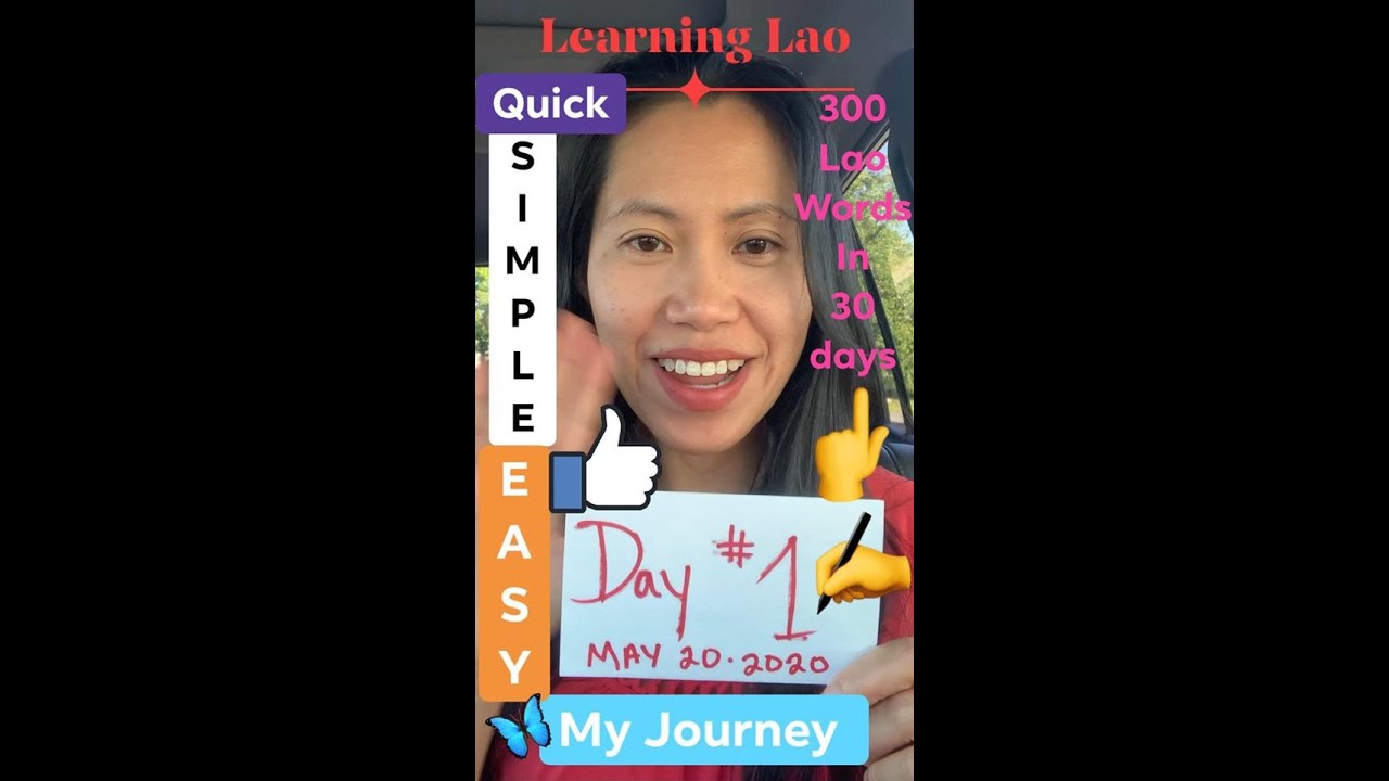 Learning Lao Easy & Simple Words--ຮຽນພາສາລາວຄຳສັບງ່າຍໆ--Day1:VDO 1/30