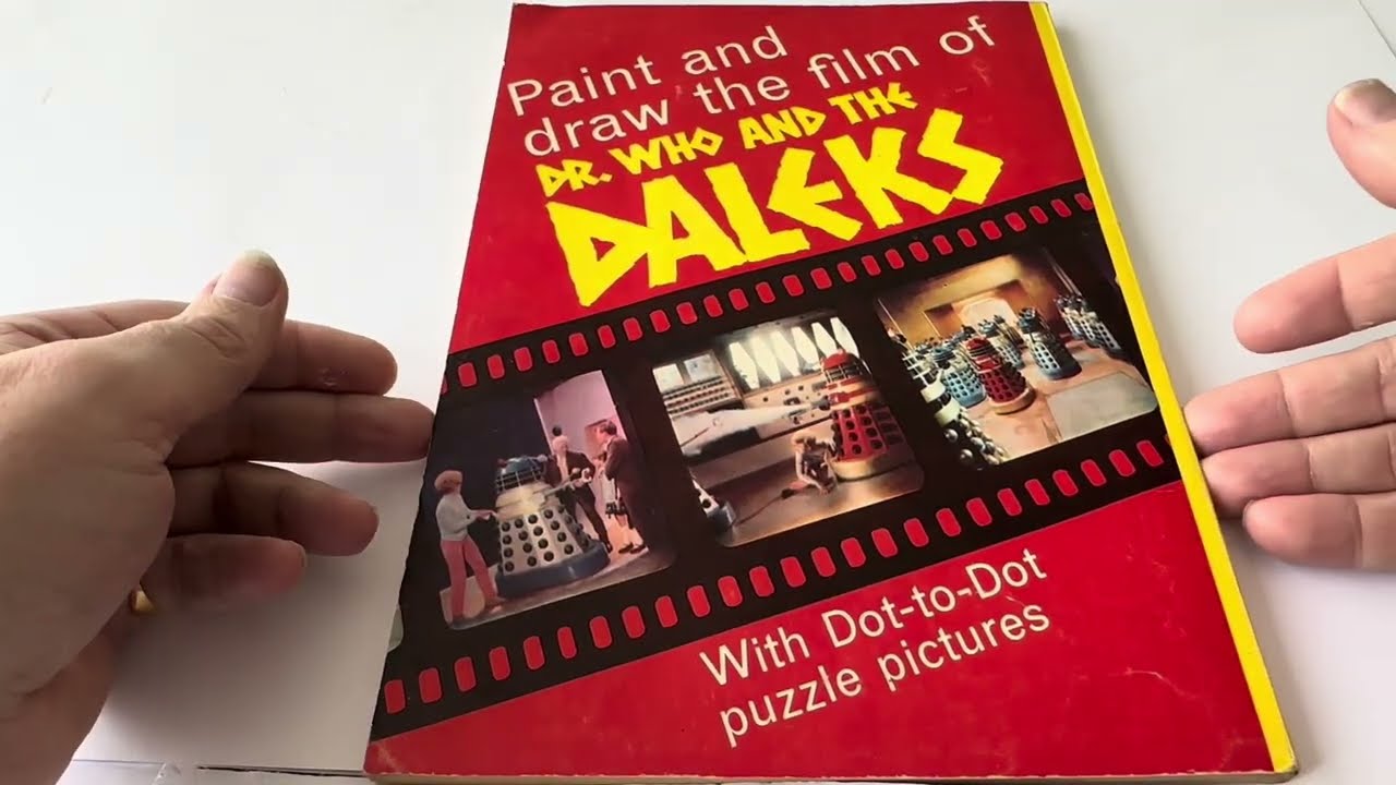 Vintage 1965 Dr Who And The Daleks Paint And Draw The Film Colouring and Activity Book