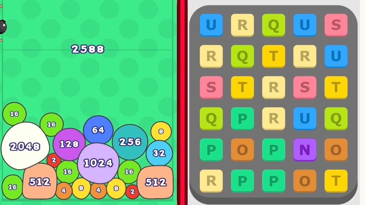 Merge Blob Ball 2048 VS 🔤 Letter Merge Puzzle Gameplay 🎮