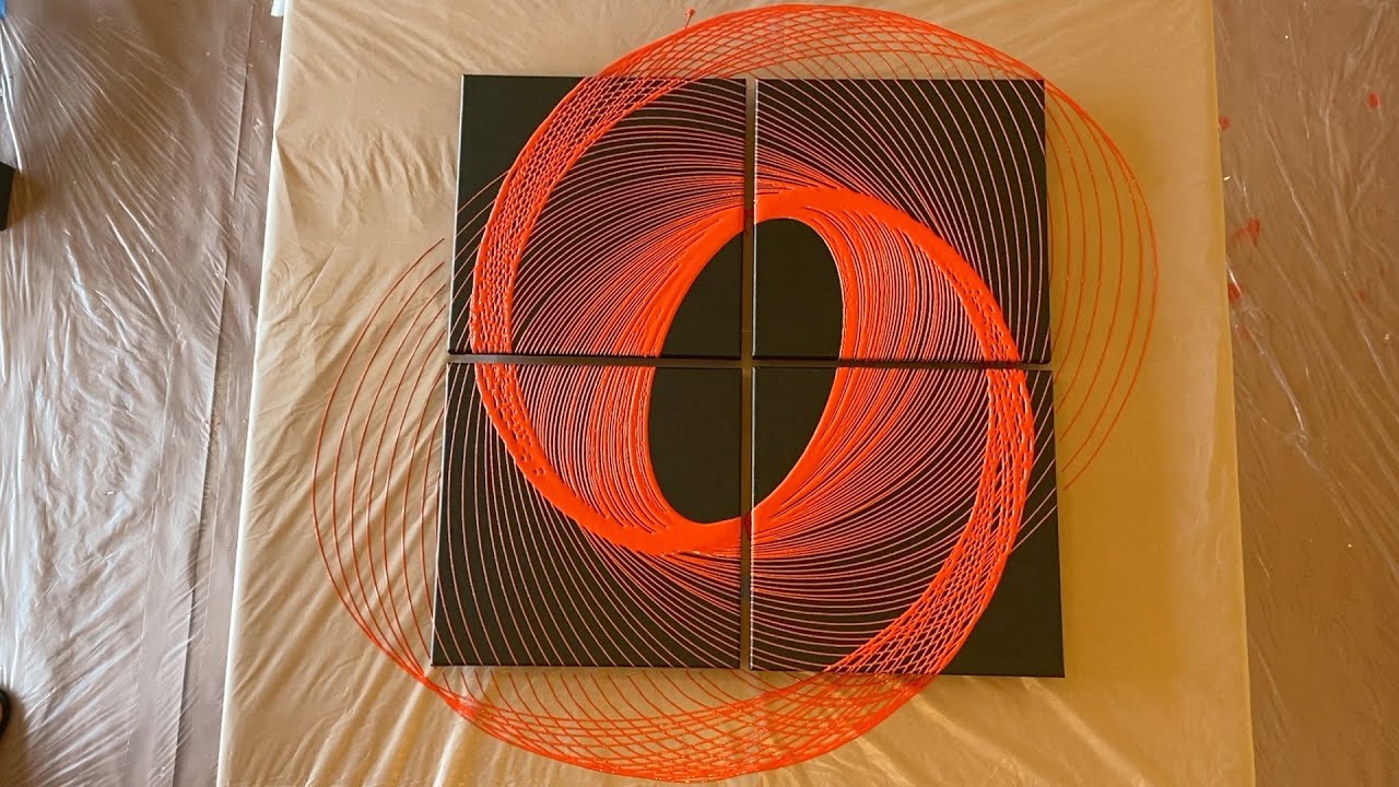 Техника заливки акриловой краской «Маятник» / Как это сделать с помощью краски для дома / Завораж...