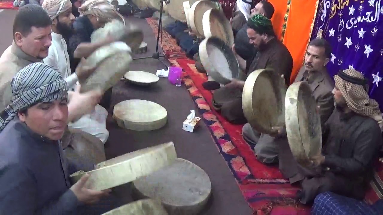 النوبه ضرب الدف في تكية السيد أحمد برزان النعيمي