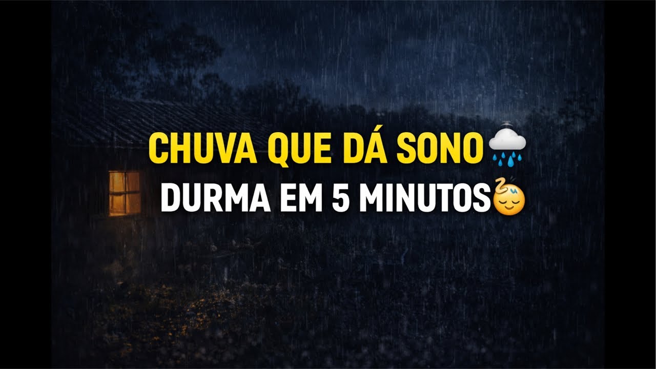 💧 CHUVA + ESCURIDÃO 🌙 Durma Rapidinho