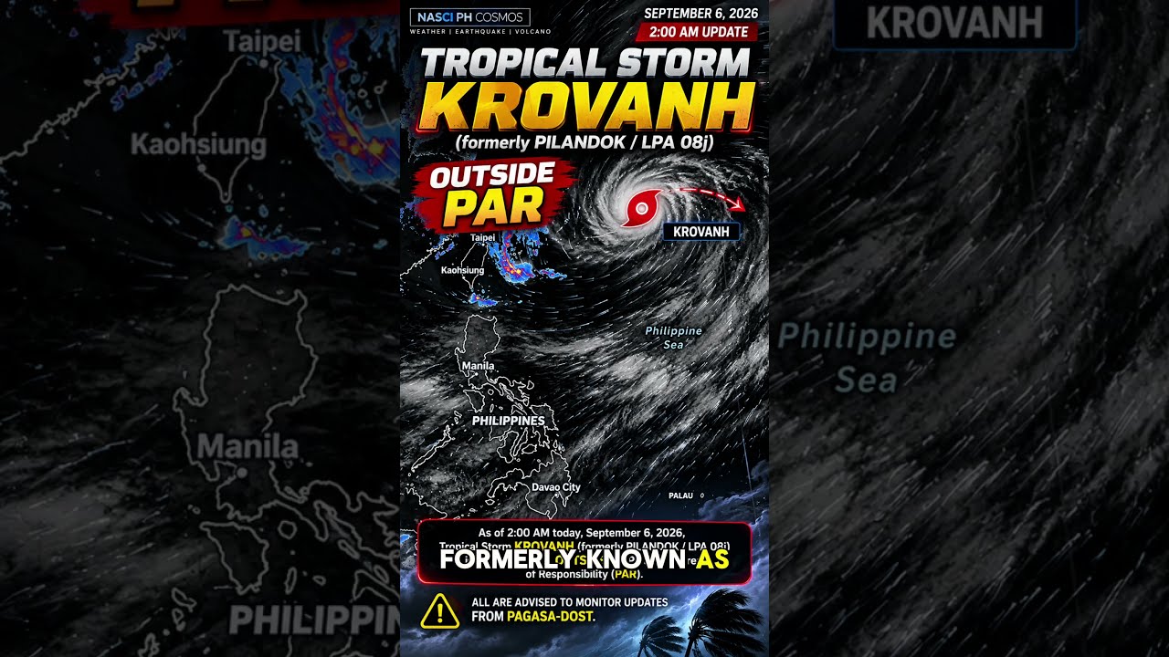 Tropical Storm KROVANH (PILANDOK) Binabantayan sa Labas ng PAR | September 6 Update