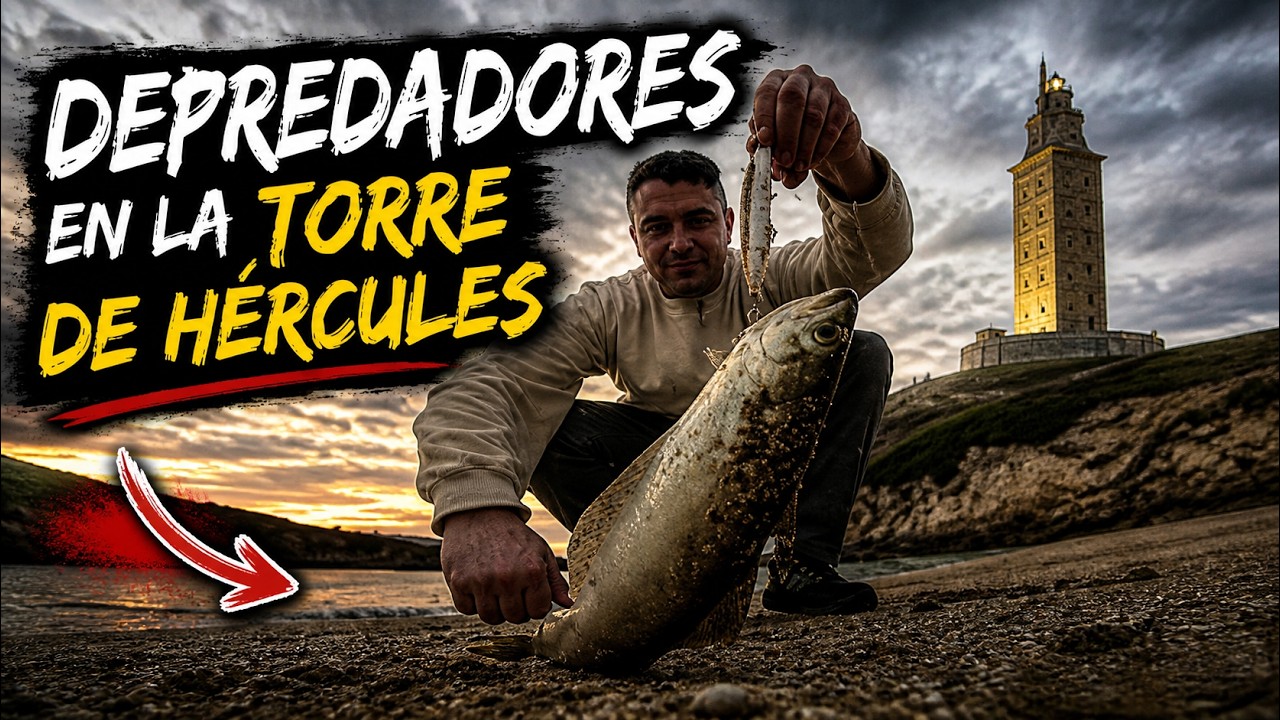 PESCA de DEPREDADORES por la TORRE DE HERCULES