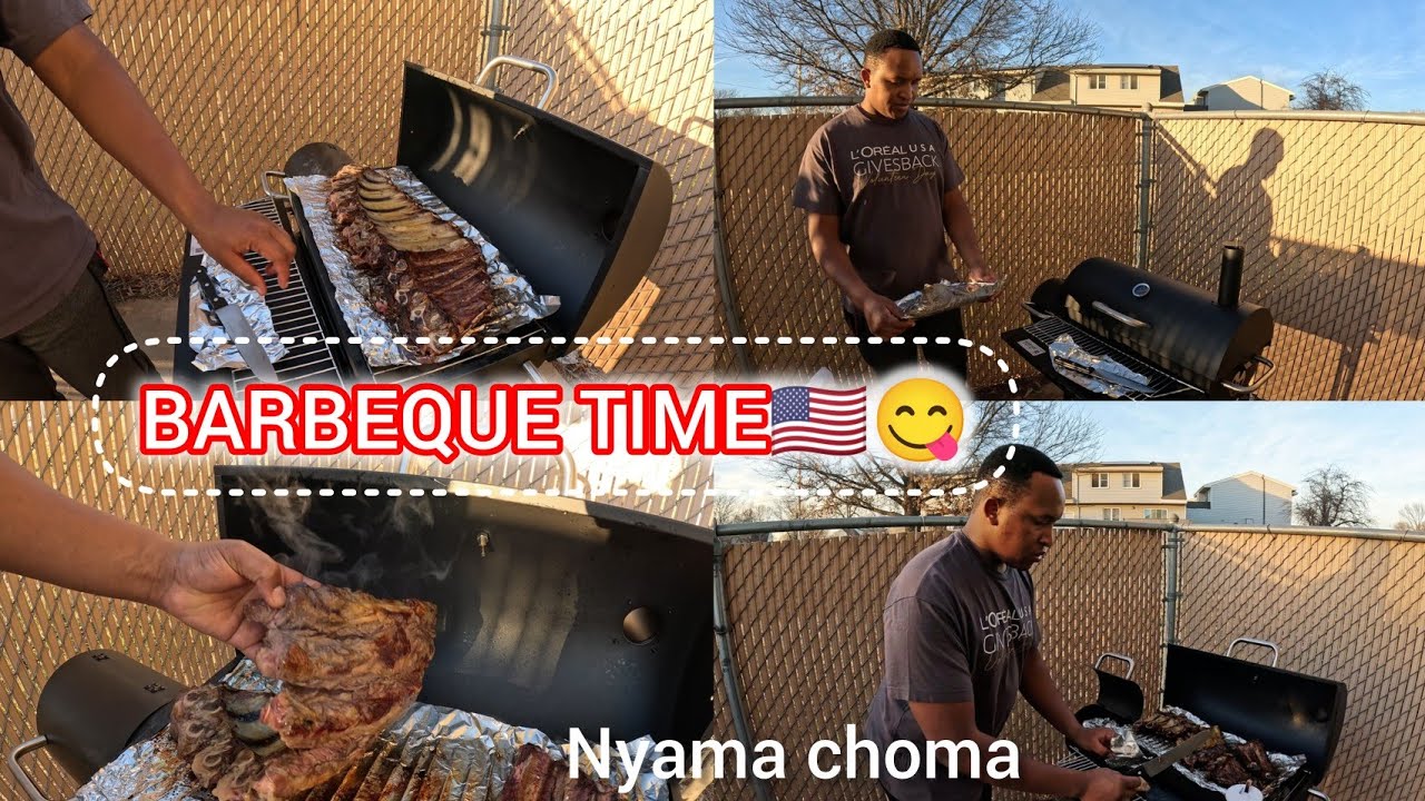  BARBECUE TIME🇺🇸/TESTING OUR NEW CHARCOAL GRILL 