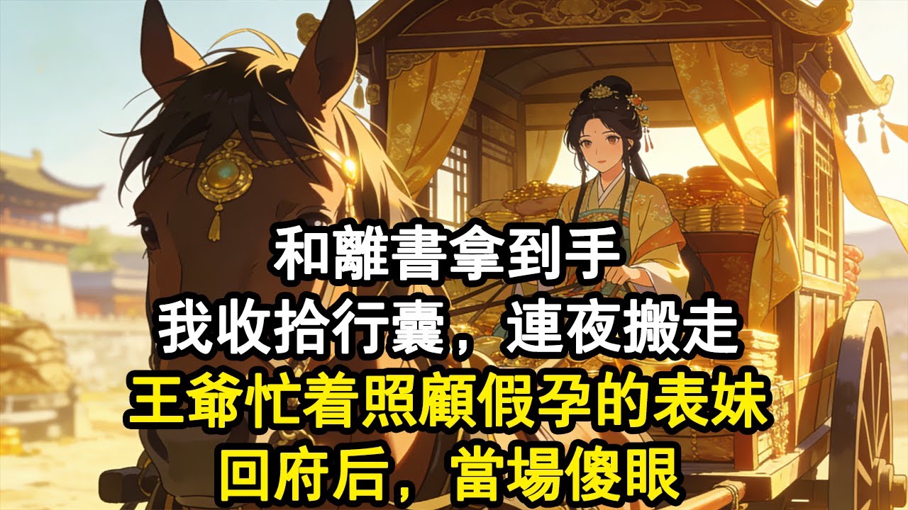 【古言故事】和離書拿到手，我收拾行囊，連夜搬走。王爺忙著照顧假孕的表妹。回府後，當場傻眼。#小說 #重生 #古言