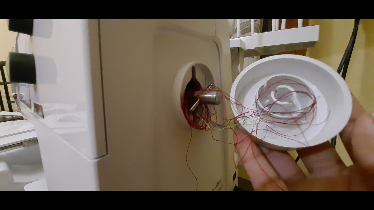 How to clean the hand wheel of a sewing / embroidery machine