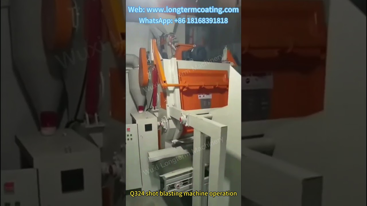 Q324 shot blasting machine for Steel Cast Metal Parts operation #shotblastingmachine