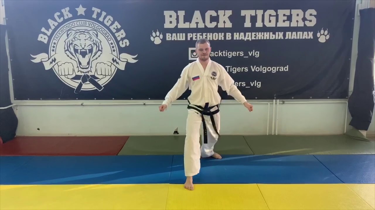 Программа аттестации на желтый пояс с зеленой полоской
