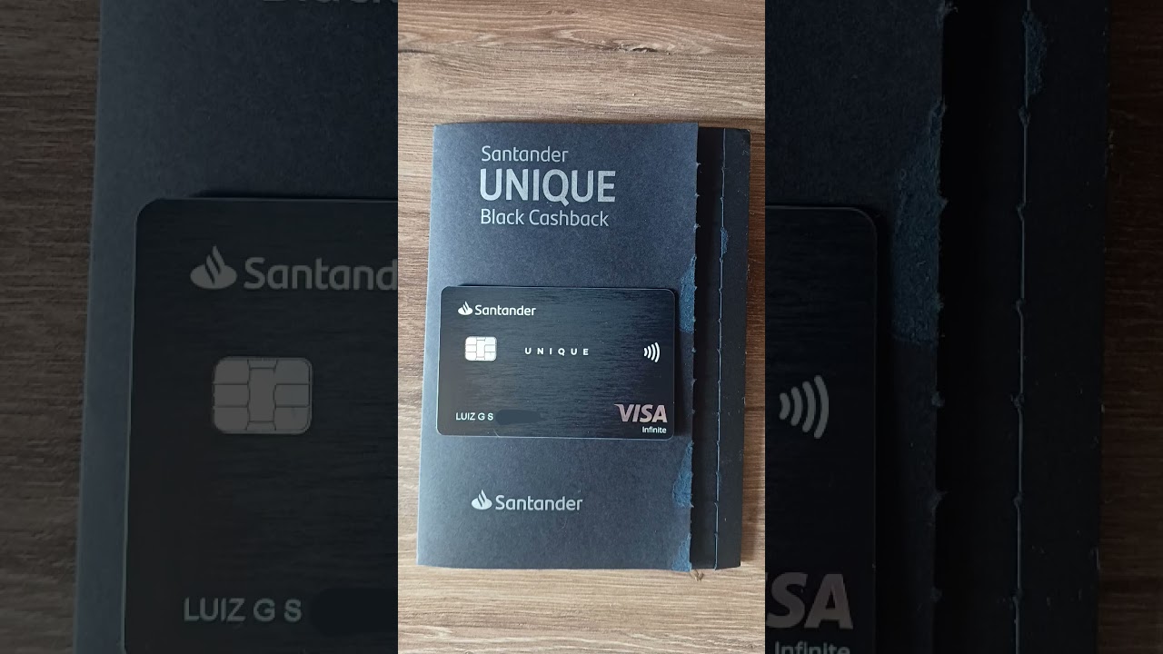 Chegou meu Cart&atilde;o Santander Unique Black Visa Infinite #santander #cartaodecredito #visa