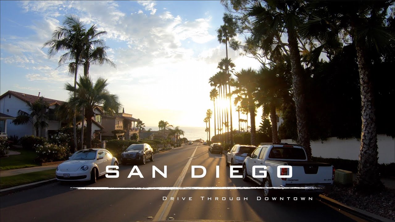 Driving San Ysidro US Borderline To Downtown San Diego | 4K Street View Tour