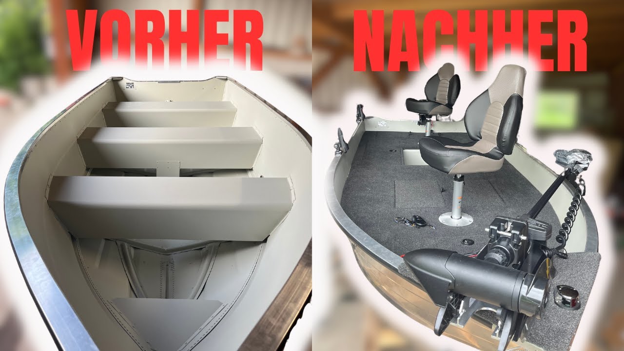 Einfaches Aluboot zu BASSBOOT auf pimpen  | Bugmotor, Rutenhalter, Elektrik Installation DIY