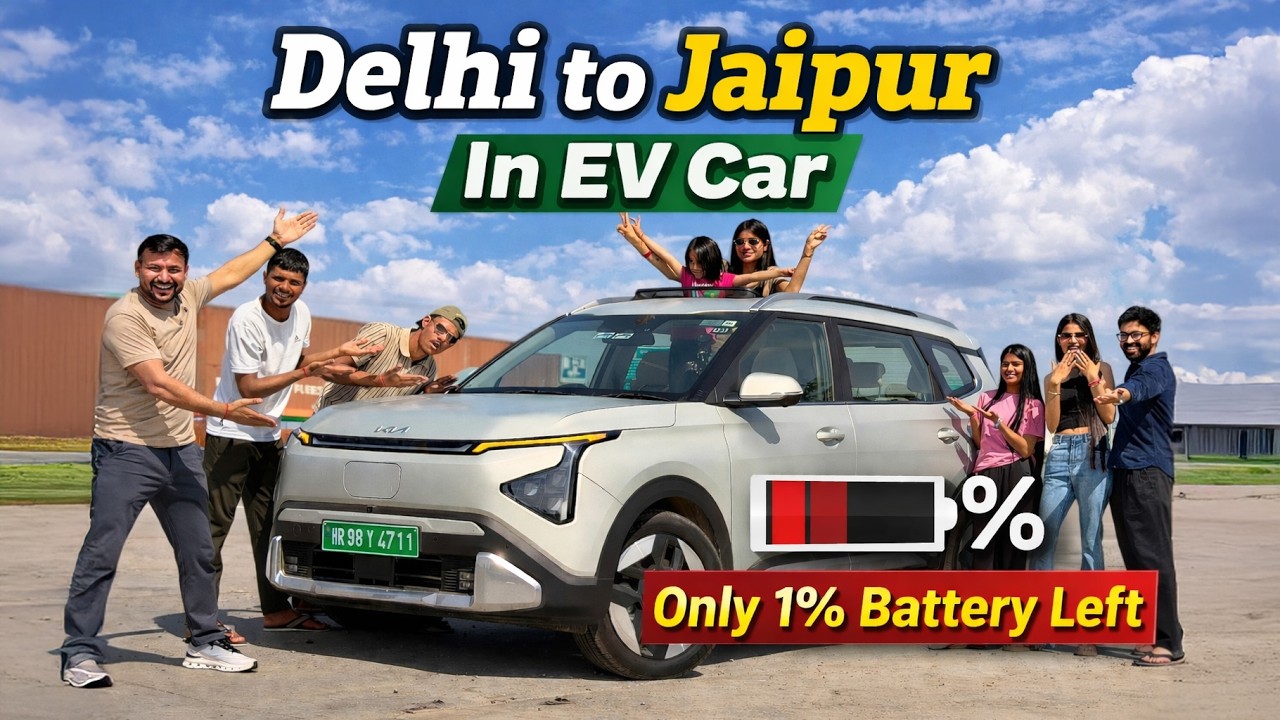 7 Log + Luggage 😳 Kia Carens Clavis EV Delhi to Jaipur Range Test | सच सामने!