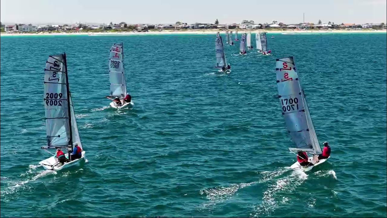 Race 2 - All headed to the gybe mark
