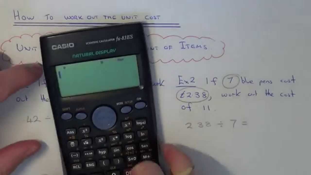 How To Calculate The Unit Cost (the cost of 1 item)