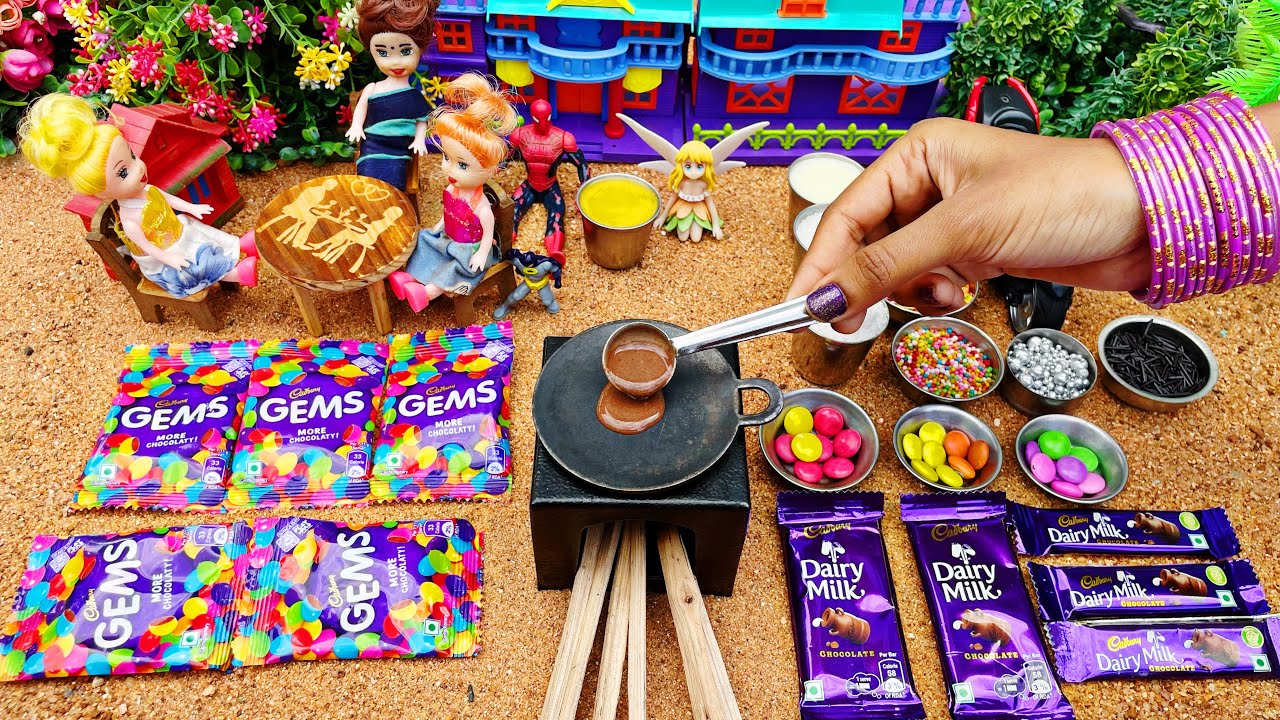Miniature Gems Chocolate Dosa Recipe | Miniature | Dairy Milk Chocolate Dosa | Dosa Recipe | Gems
