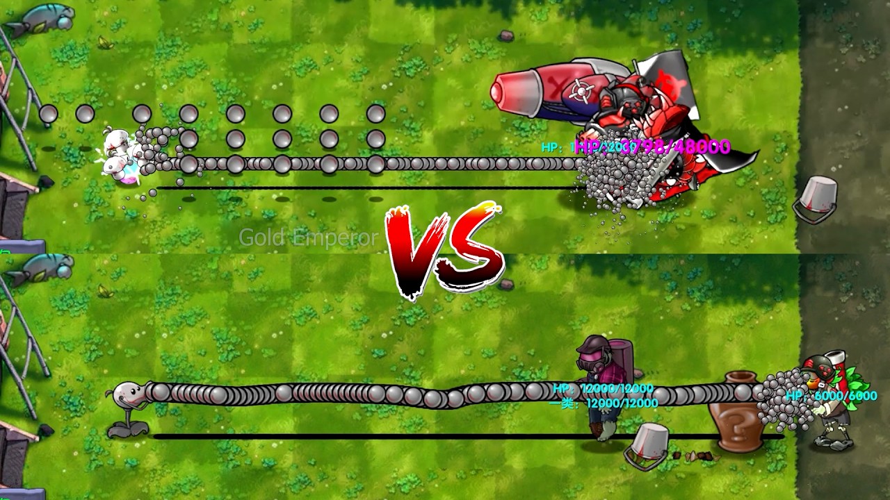 PvZ 1 Fusion - All Pea Plants With Rapid Fire Vs 4 Random Zombie Vase Breakers -P09- What team best?