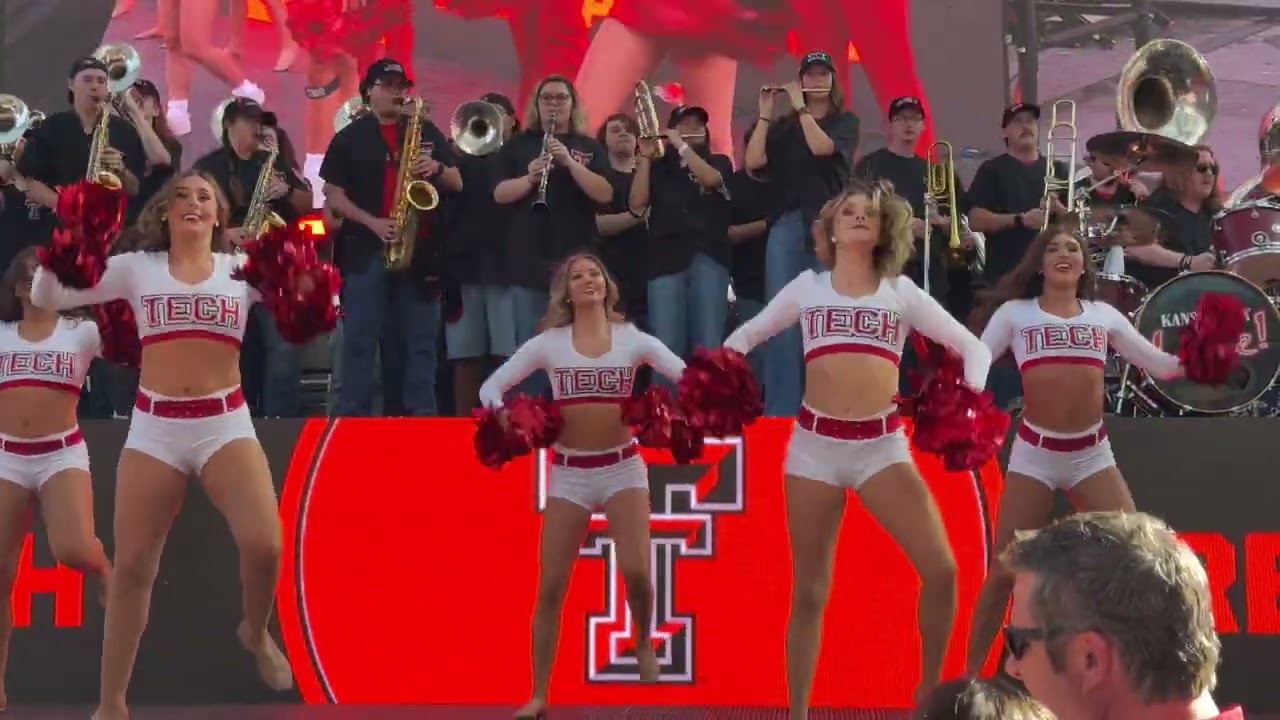 Texas Tech Pom Squad Big 12 Tournament Pep Rally 3/13/2025
