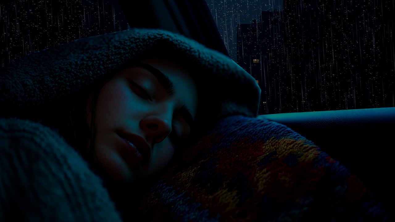 Midnight Rain in a Car Ambience | Soothing Rain Sounds for Deep Sleep & Relaxation | No Music