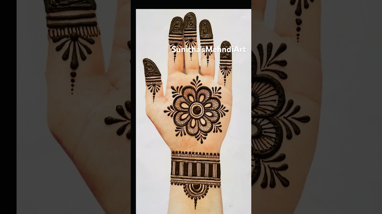 Easy Simple Flower Mandala Mehndi Design #mehndi #henna #youtubeshorts #viral #shortvideo #trending