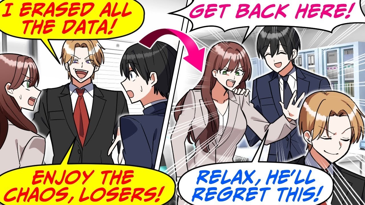 This Really Rude Newbie Deleted All Our Data as a ‘Goodbye Gift,’ But…[RomCom Manga Dub]