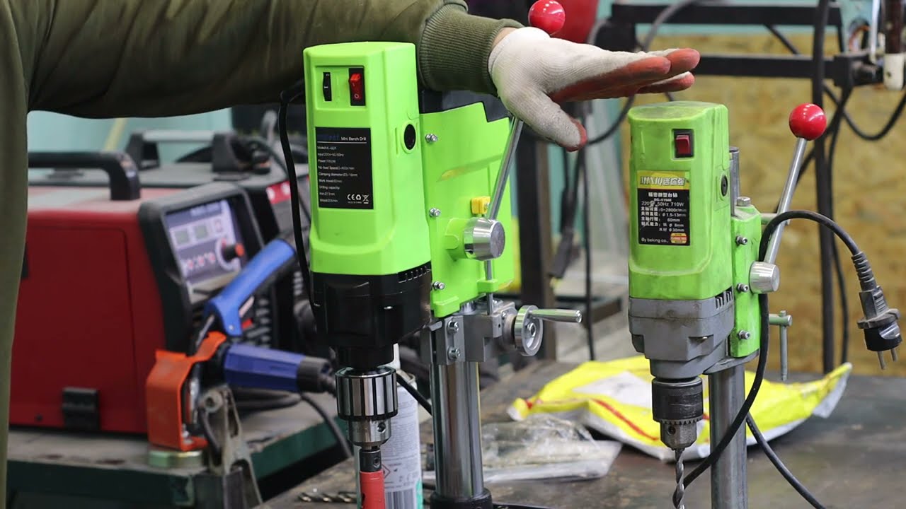 منصة مثقاب MINLEAF بعد التطوير 1050WATT سيكفيكم لثقب الحديد كالخشب !