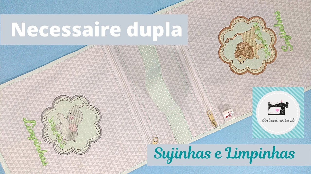 Necessaire Dupla do bebê - Limpinhas e Sujinhas - Com viés e sem viés