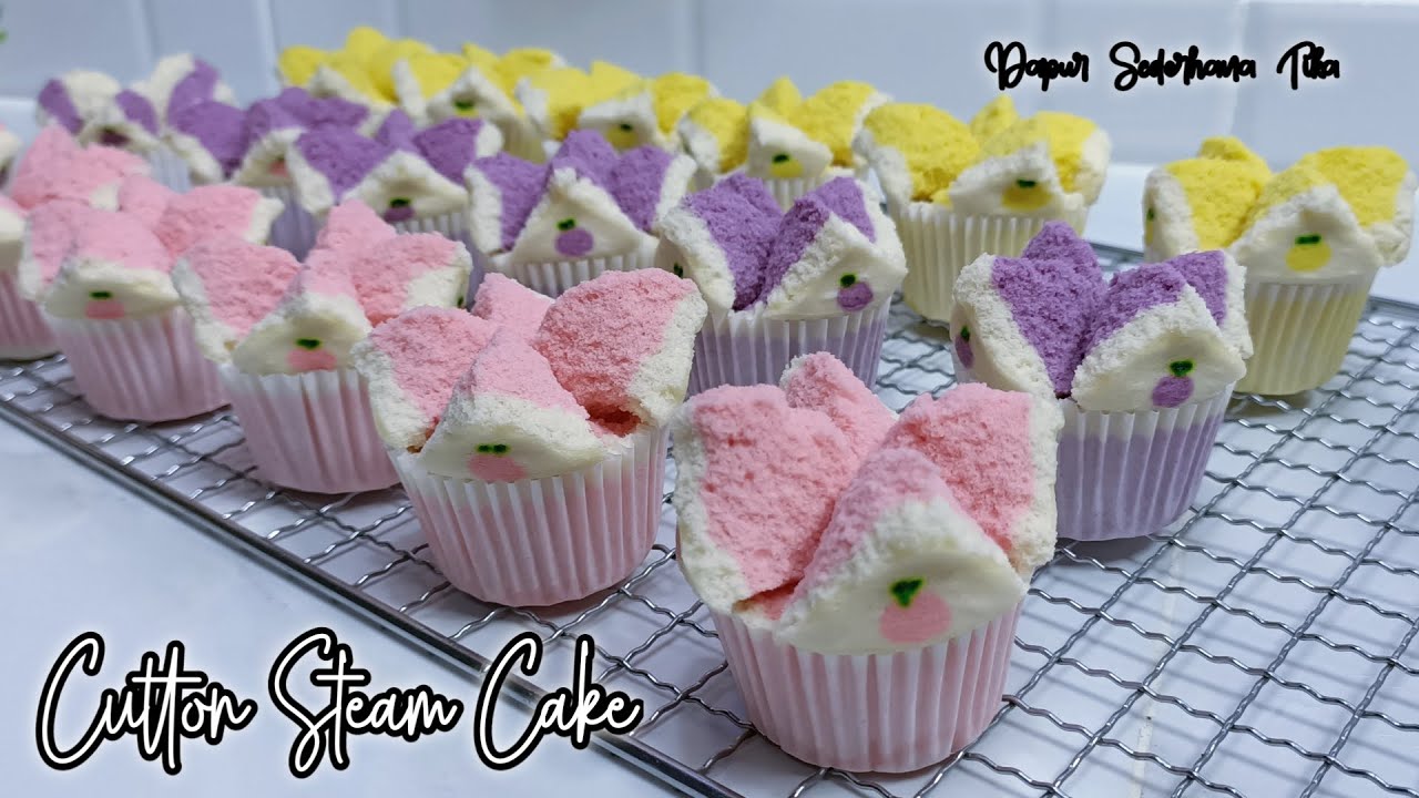 CUTTON STEAM CAKE | BOLU KUKUS MEKAR SELEMBUT KAPAS | METODE ALL IN ONE | Anti gagal Anti Amis