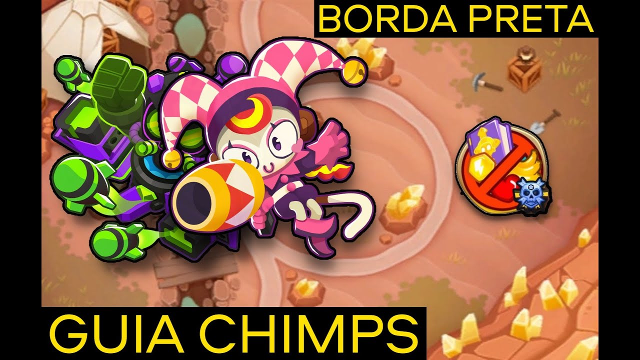 Bloons TD 6 CHIMPS - [RODADA DE TRÊS MINAS] GUIA BORDA PRETA | 100% Funcional
