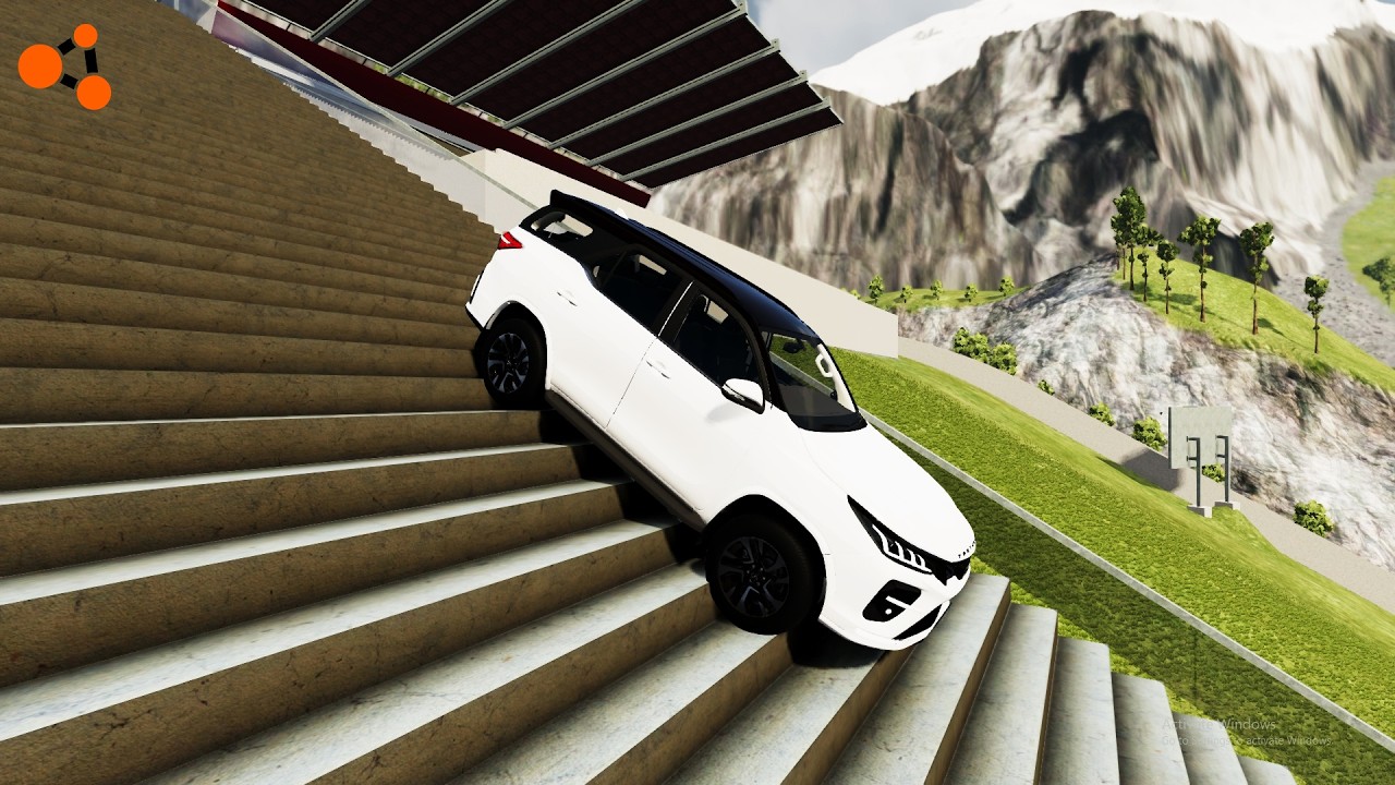 Stairs Vs Cars #1 - BeamNG drive