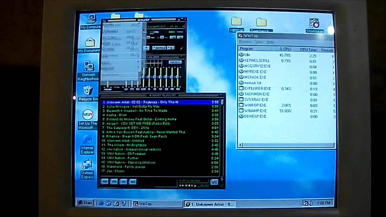 486/33 vs Am5x86/133: Winamp