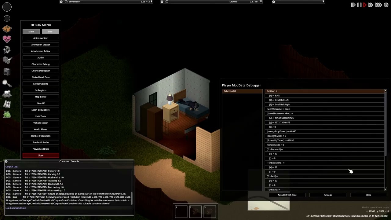 LeanAndLie PlayerModData Test procedure