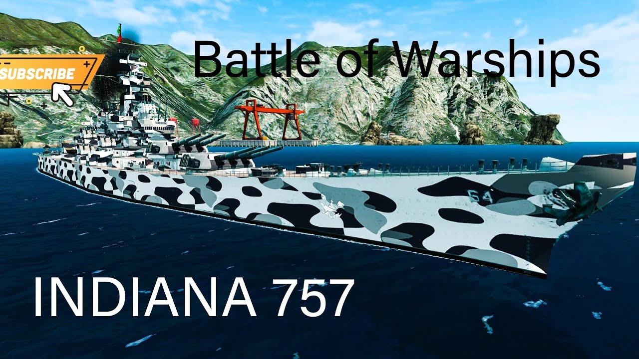 [Battle of Warships 1.73.11] Uss Wisconsin | INDIANA 757 | 6 Kills | 😱😱 | Online  #battleofWarships