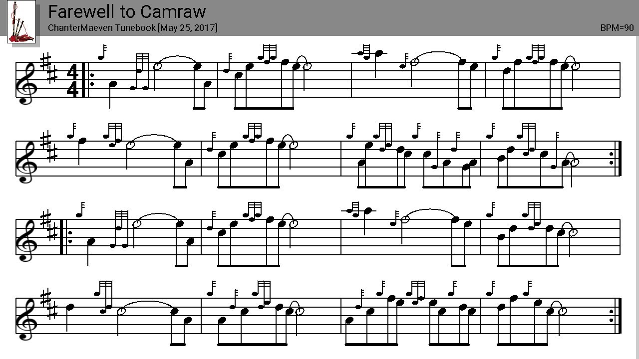 Tunebook: Farewell to Camraw