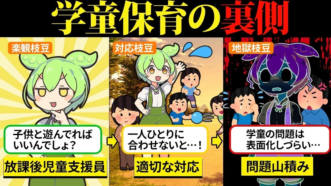 学童保育は子供と遊ぶだけの簡単な仕事だと舐めてたのだ…【ずんだもん＆ゆっくり解説】