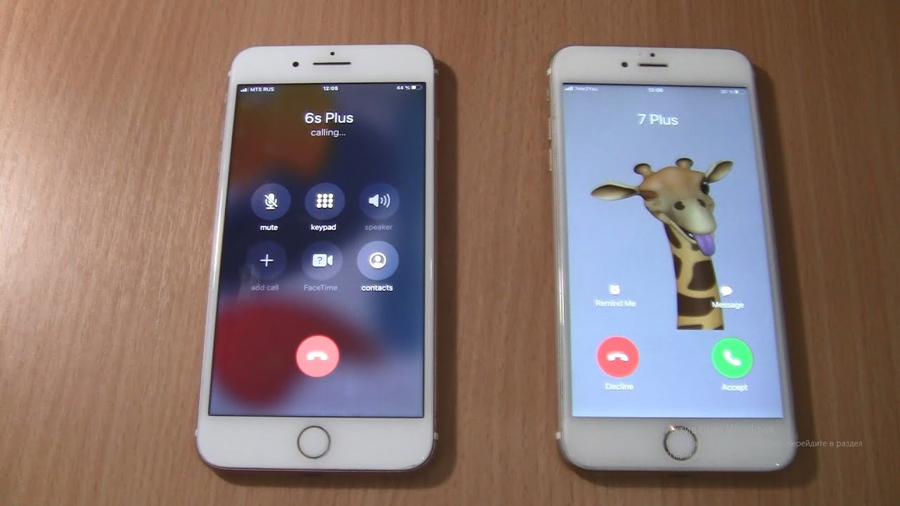 Incoming call & Outgoing call at the Same Time Iphone 7 plus+iphone 6s plus Gold