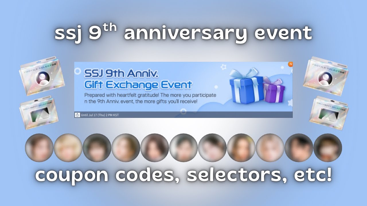 [superstar jyp] 9th anniversary event + coupon codes, selectors, etc!