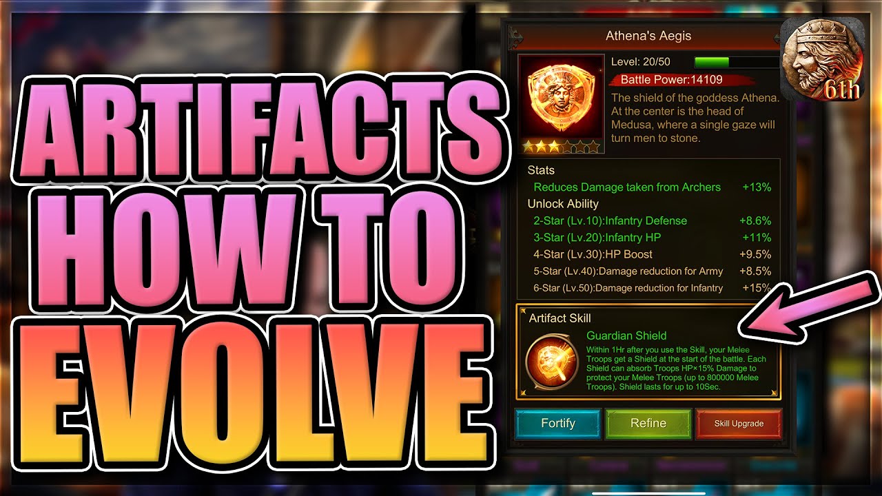 How do you evolve an artifact? [tons of star power needed...] War and Order