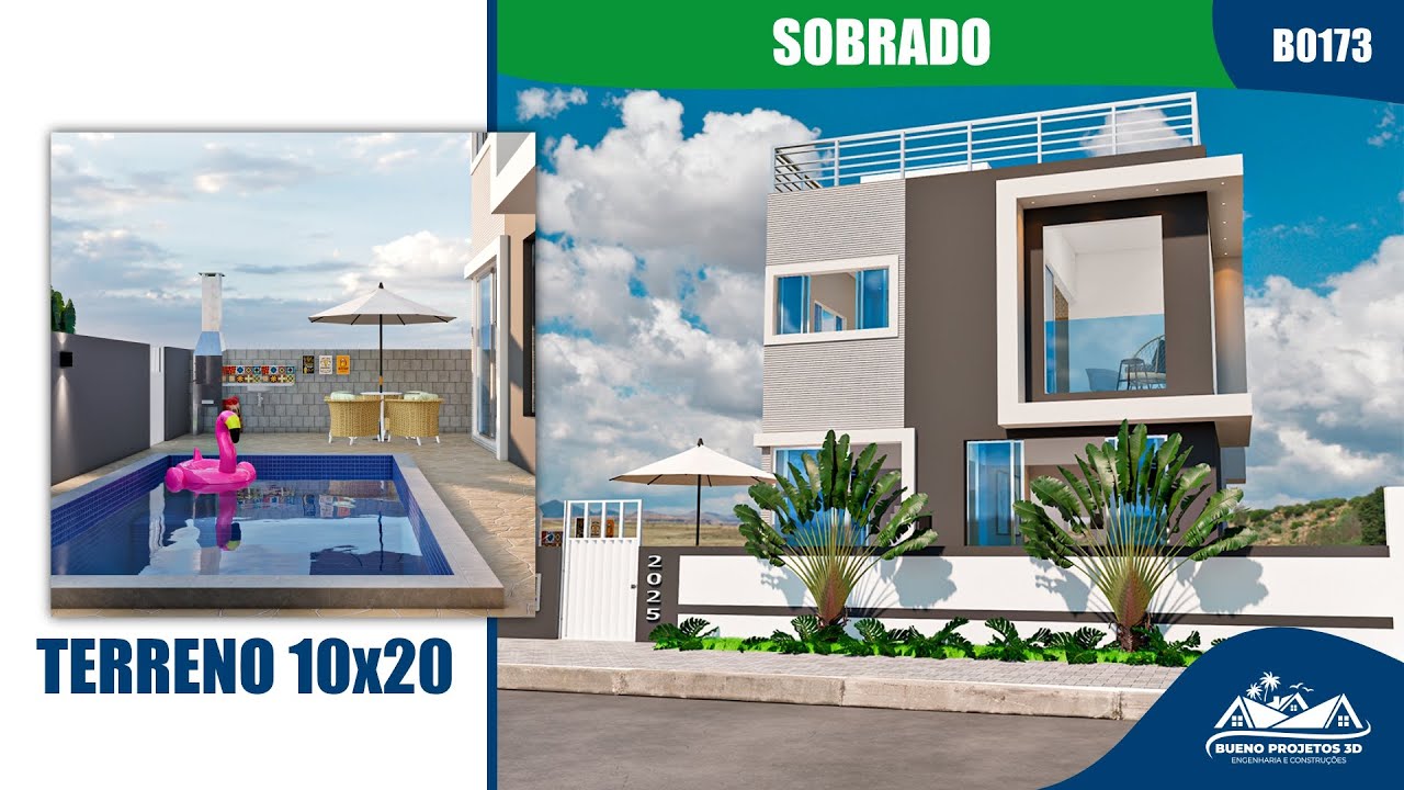 Sobrado Alto padrão - com Piscina e terraço - Terreno 10x20 B-0173