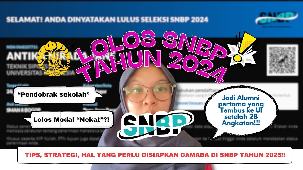LOLOS SNBP KE UI PERTAMA DARI SEKOLAH?! Lolos SNBP Tahun 2024 Teknik Sipil UI