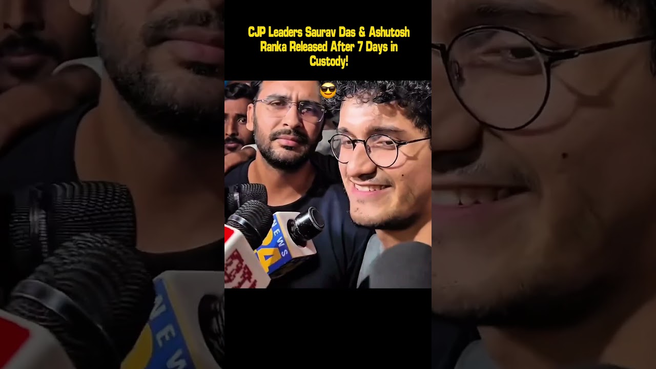 After seven days in judicial custody CJP leaders Saurav Das and Ashutosh Ranka have beenreleased#CJP