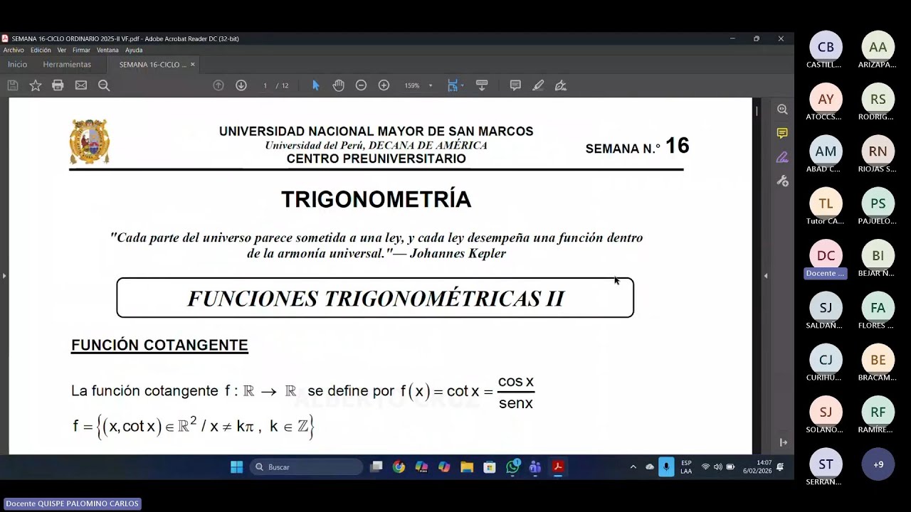 Trigonometría - Semana 16 - Pre San Marcos Ciclo 2025-II (Nuevo Ciclo)