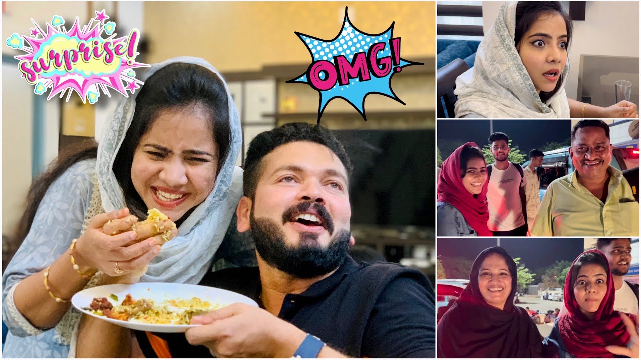 Pappa, Mamma’s Surprise Visit On Our Anniversary 😍 | Mashura | Basheer Bashi | Suhana