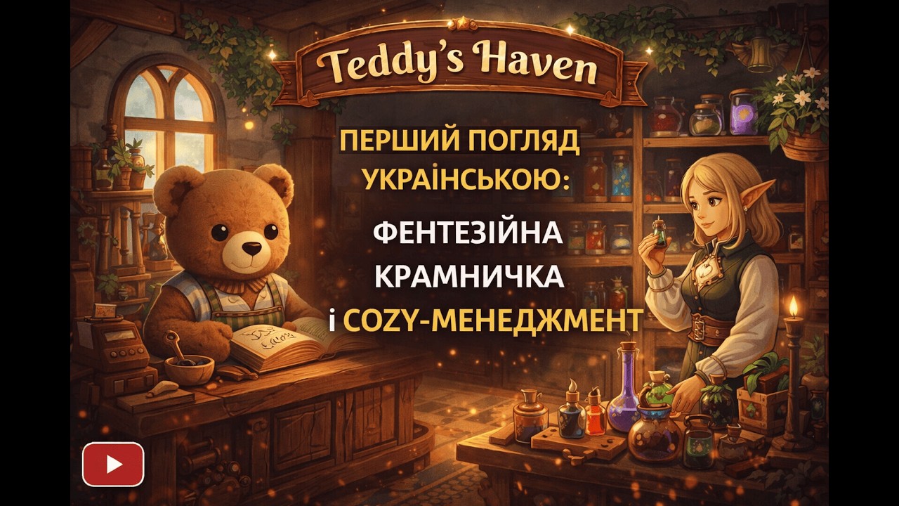 Teddy’s Haven — перший погляд українською: фентезійна крамничка і cozy-менеджмент