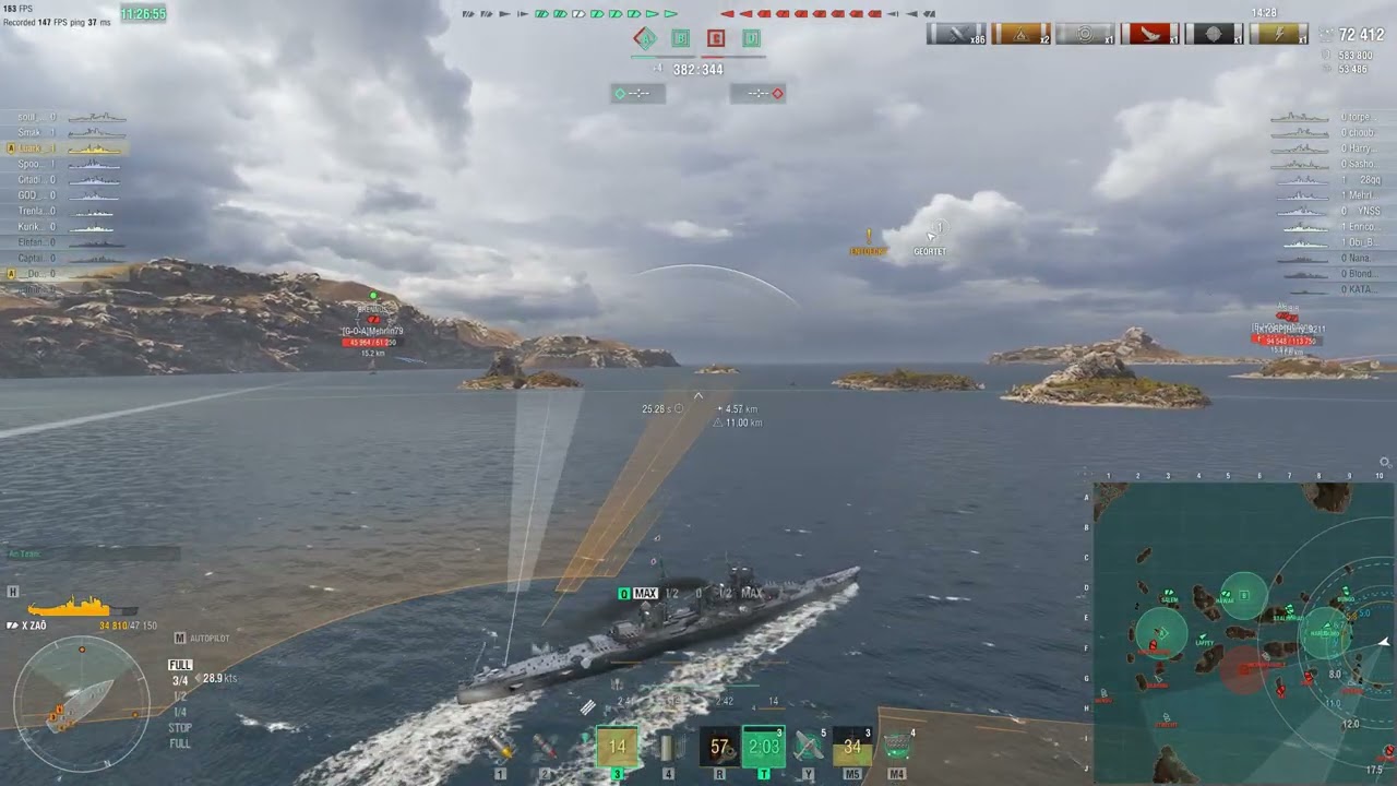 Zao earns 2,6K base exp