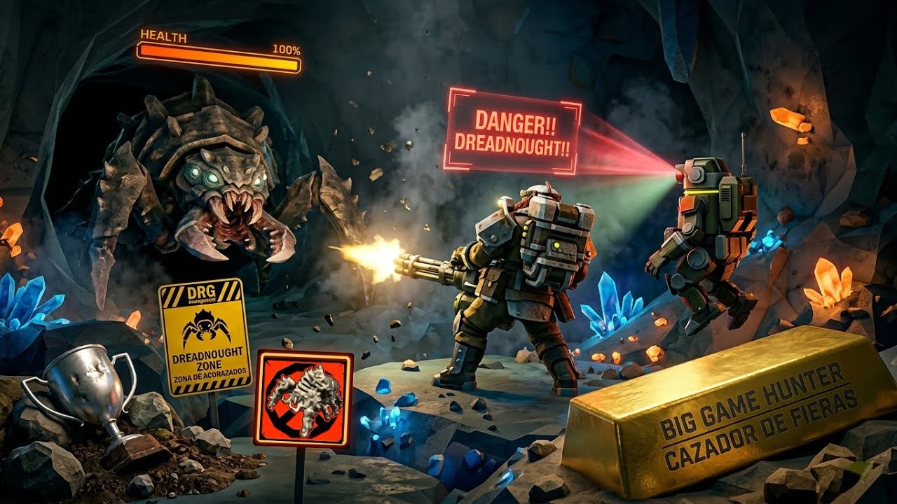 Deep Rock Galactic ,🏆: Big Game Hunter / Cazador de fieras | Guía de Trofeo 
