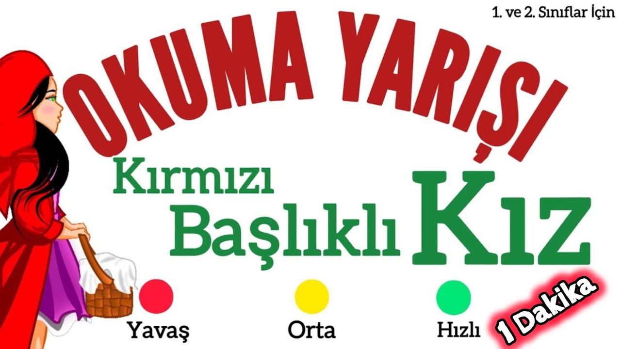 OKUMA YARIŞI | Kırmızı Başlıklı Kız | 1.ve 2. Sınıflar İçin | 1 Dakika Süre | Seviye Belirleme